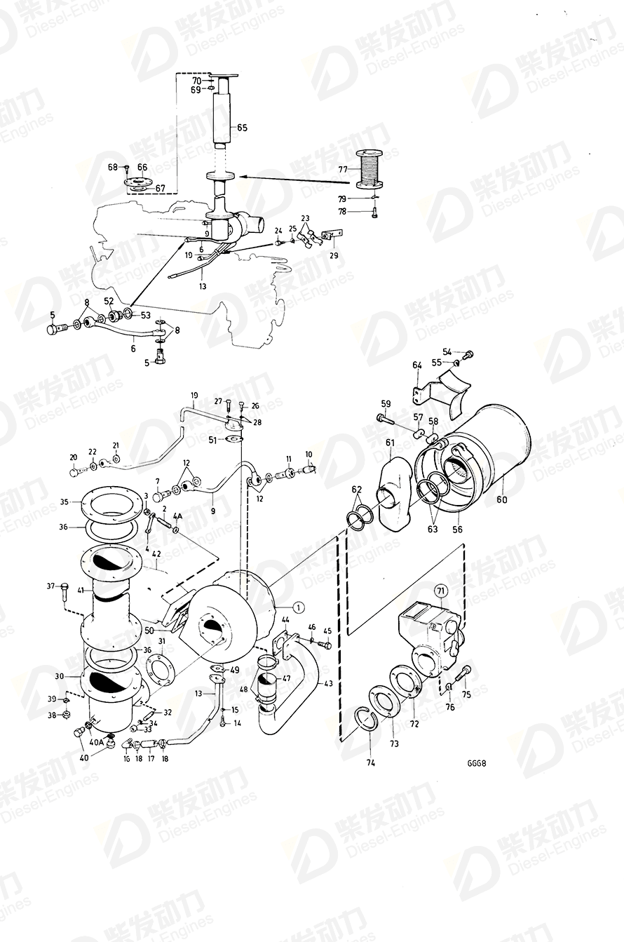 VOLVO Gasket 846418 Drawing